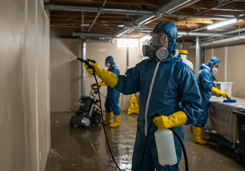 Basement Sanitization and Antimicrobial Treatment process in Pittsboro, IN